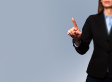 İşkadını dokunmatik kavramı - stok görüntü