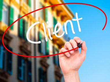 Adam el istemci ile siyah kalemi görsel ekranda yazma.