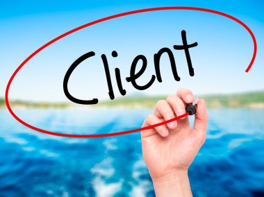 Adam el istemci ile siyah kalemi görsel ekranda yazma.