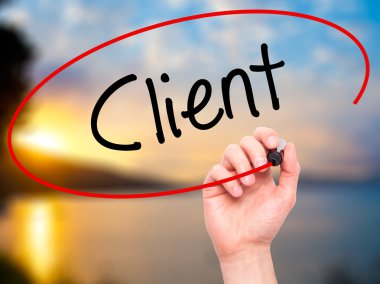 Adam el istemci ile siyah kalemi görsel ekranda yazma.