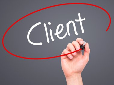 Adam el istemci ile siyah kalemi görsel ekranda yazma.