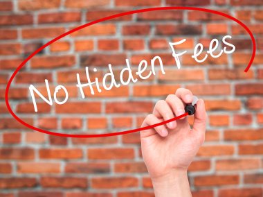 Adam el hiçbir gizli ücretleri ile siyah kalemi görsel scre yazma.