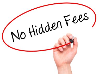 Adam el hiçbir gizli ücretleri ile siyah kalemi görsel scre yazma.