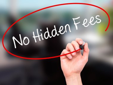 Adam el hiçbir gizli ücretleri ile siyah kalemi görsel scre yazma.