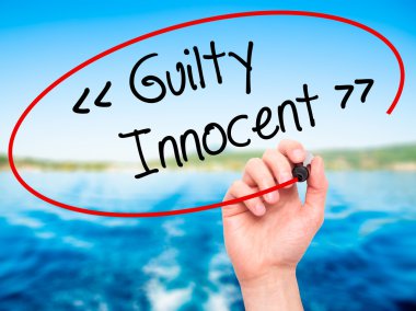 Adam el suçlu - masum görsel s üzerinde siyah kalemi ile yazma