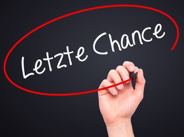 Adam el letzte şans (Almanca son şans) bla ile yazma