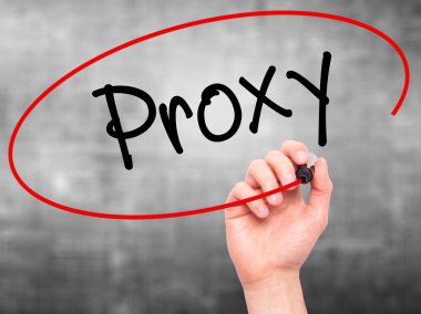 Adam el proxy ile siyah kalemi görsel ekranda yazma..