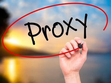 Adam el proxy ile siyah kalemi görsel ekranda yazma..