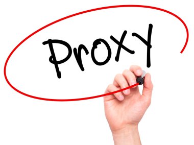 Adam el proxy ile siyah kalemi görsel ekranda yazma..