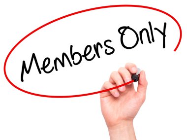 Adam el üyeler sadece görsel ekranda siyah kalemi ile yazma