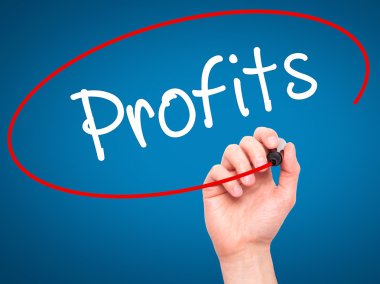 Adam el kar ile siyah kalemi görsel ekranda yazma..