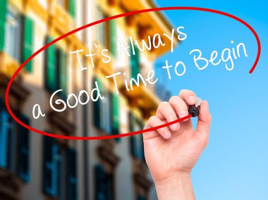 Yazılı adam her zaman iyi vakit ile başlayan siyah Ma eldir