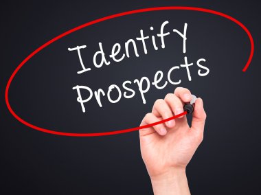 Adam el tanımlamak umutları ile siyah kalemi görsel üzerinde yazılı. 