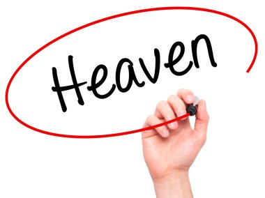 Adam el cennet ile siyah kalemi görsel ekranda yazma.