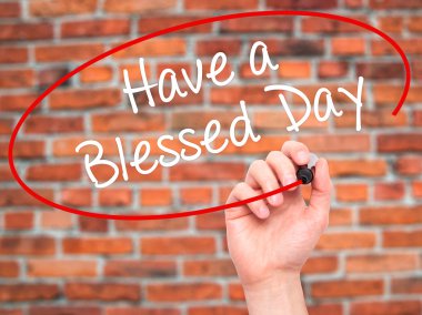 Adam el yazma görsel siyah kalemi ile harika bir gün var