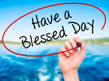 Adam el yazma görsel siyah kalemi ile harika bir gün var