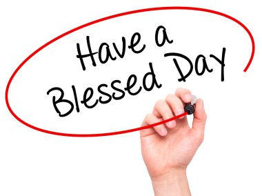 Adam el yazma görsel siyah kalemi ile harika bir gün var