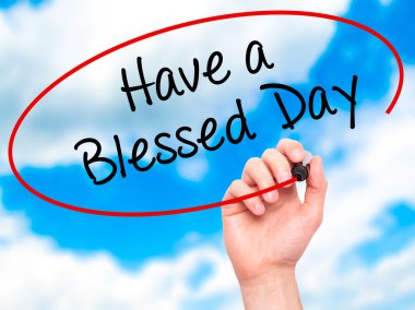 Adam el yazma görsel siyah kalemi ile harika bir gün var