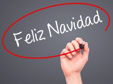 Adam el Feliz Navidad (neşeli Noel içinde İspanyolca) zekâ yazma