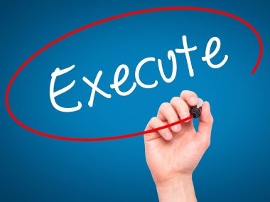 Adam el Execute ile siyah kalemi görsel ekranda yazma.