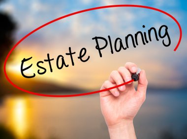 Adam el Emlak planlama ile siyah kalemi görsel scr yazma