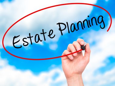 Adam el Emlak planlama ile siyah kalemi görsel scr yazma