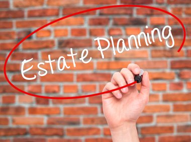 Adam el Emlak planlama ile siyah kalemi görsel scr yazma