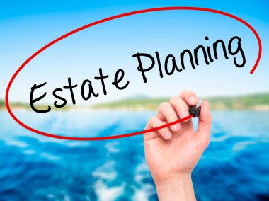 Adam el Emlak planlama ile siyah kalemi görsel scr yazma