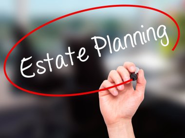 Adam el Emlak planlama ile siyah kalemi görsel scr yazma