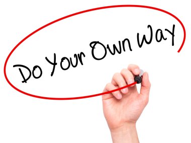 Dostum el yazma Do Your Own Way ile görsel sc doğum siyah kalemi