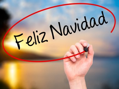 Adam el Feliz Navidad (neşeli Noel içinde İspanyolca) zekâ yazma