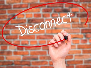 Adam el bağlantı kesme ile siyah kalemi görsel ekranda yazma.