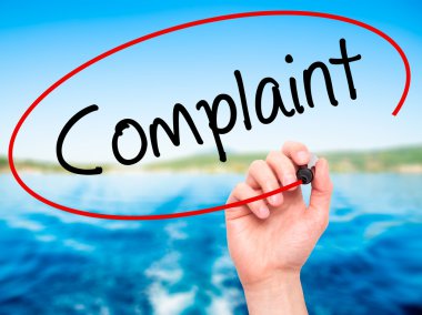 Adam el şikayet ile siyah kalemi görsel ekranda yazma.