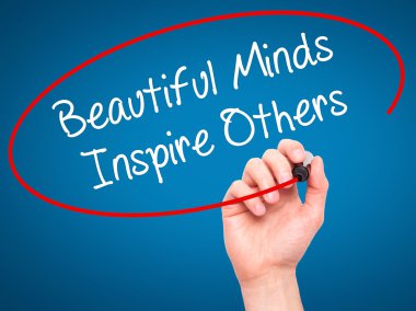 Adam el güzel kafasında ilham diğerleri ile siyah marke yazma