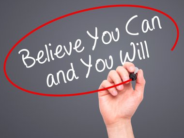 Adam el inanıyorum yapabilirsin ve yapacaksın siyah kalemi ile yazma 