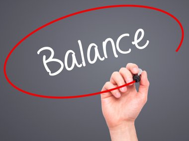 Adam el dengesi ile siyah kalemi görsel ekranda yazma.