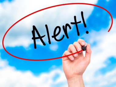 Adam el uyarı yazma! görsel ekran ile siyah kalemi