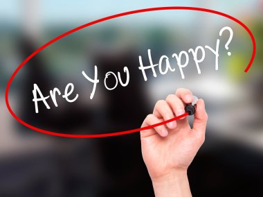 Dostum el yazma mutlu musun? siyah kalemi ile görsel scre üzerinde