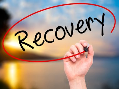 Adam el kurtarma ile siyah kalemi görsel ekranda yazma.