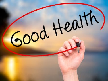 Görsel ekran siyah kalemi ile el yazma iyi sağlık dostum