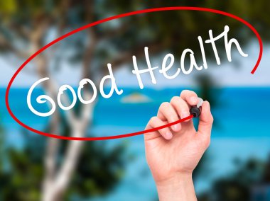 Görsel ekran siyah kalemi ile el yazma iyi sağlık dostum