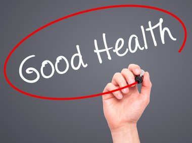 Görsel ekran siyah kalemi ile el yazma iyi sağlık dostum