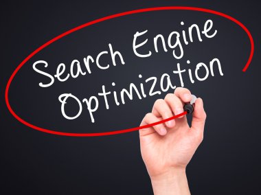 Adam el ile siyah kalemi yazma arama motoru optimizasyonu