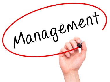 Adam el yönetimi ile siyah kalemi görsel ekranda yazma.