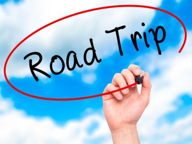 Adam el araba yolculuğu ile siyah kalemi görsel ekranda yazma.