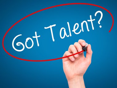 Adam el Got Talent yazma? görsel ekran ile siyah kalemi