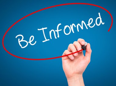 Adam el olmak bilgili ile siyah kalemi görsel ekranda yazma