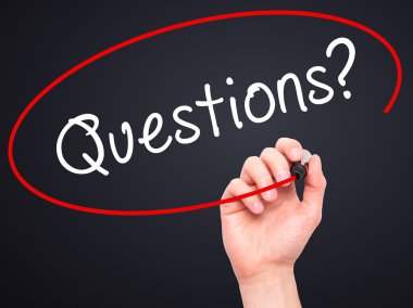 Adam el soru yazma? görsel ekran ile siyah kalemi