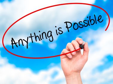 Bir şey yazıyor adam el visua üzerinde siyah kalemi ile mümkündür