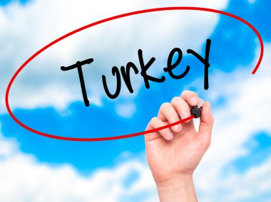 Adam el Türkiye ile siyah kalemi görsel ekranda yazma.